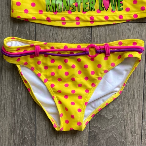 Girls 2 Piece Monster Bathing Suit. Girls size M. - Picture 3 of 6